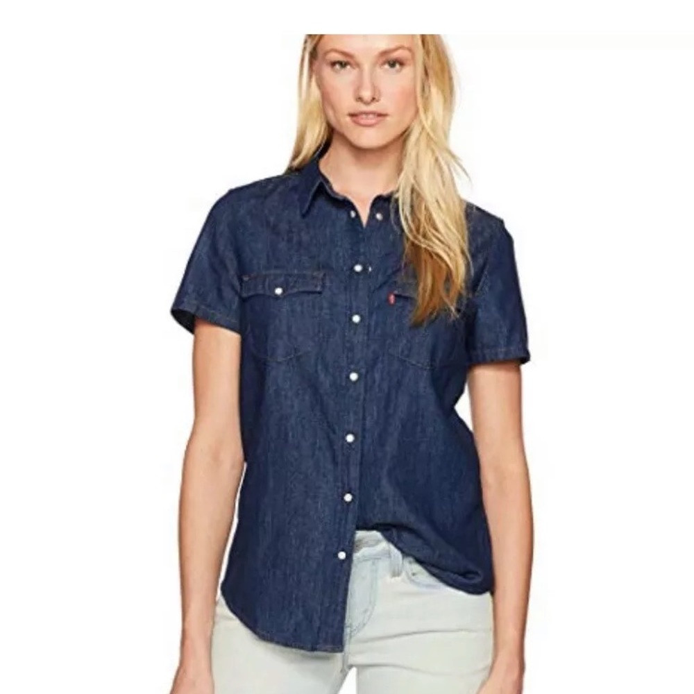 NWOT LEVI’S dark western shirt ❤️